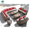 Modern Restaurant Furniture Rope Set Garden Patio Rattan Leisure Outdoor Sofa